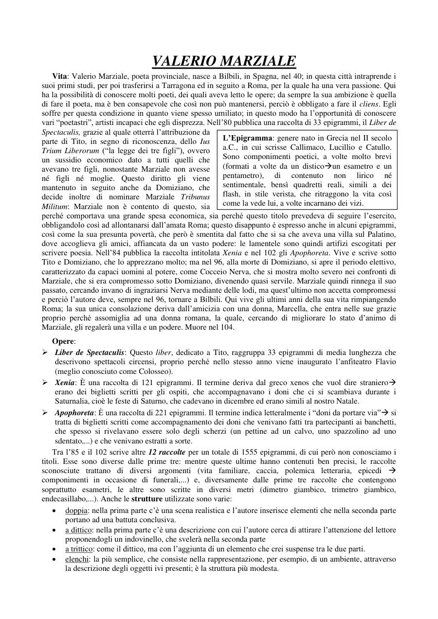 Valerio Marziale: Vita e Opere del Poeta Romano