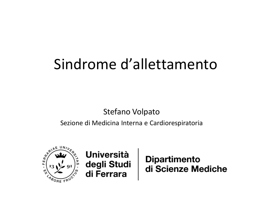 Sindrome d'allettamento: definizione e fisiopatologia