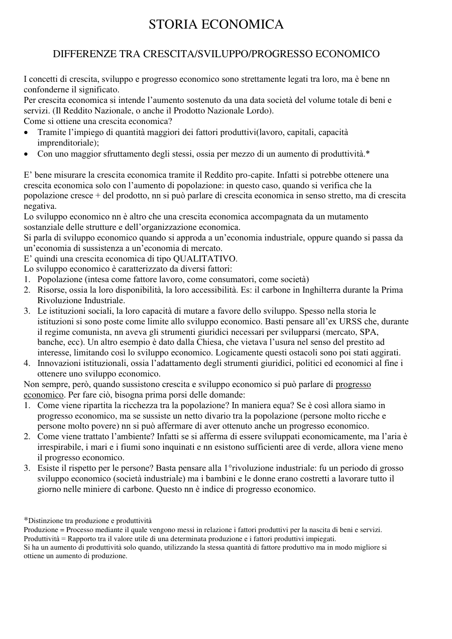 Differenze tra Crescita, Sviluppo e Progresso Economico