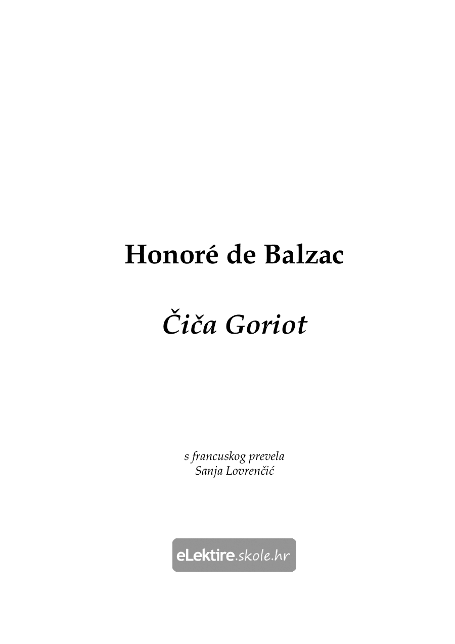 Copertina Čiča Goriot