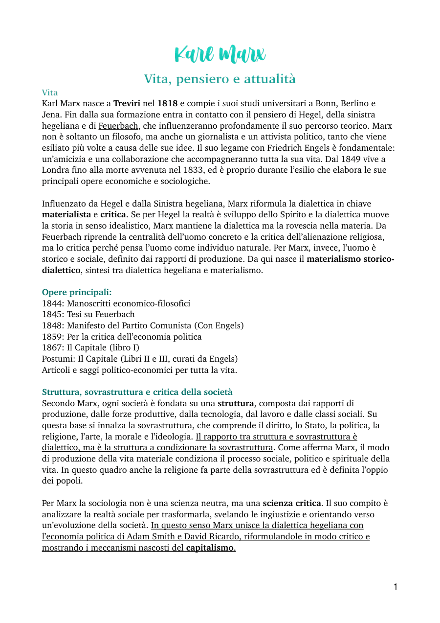 Marx e Durkheim: sociologia