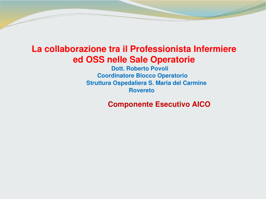 Collaborazione tra Infermiere e OSS nelle Sale Operatorie