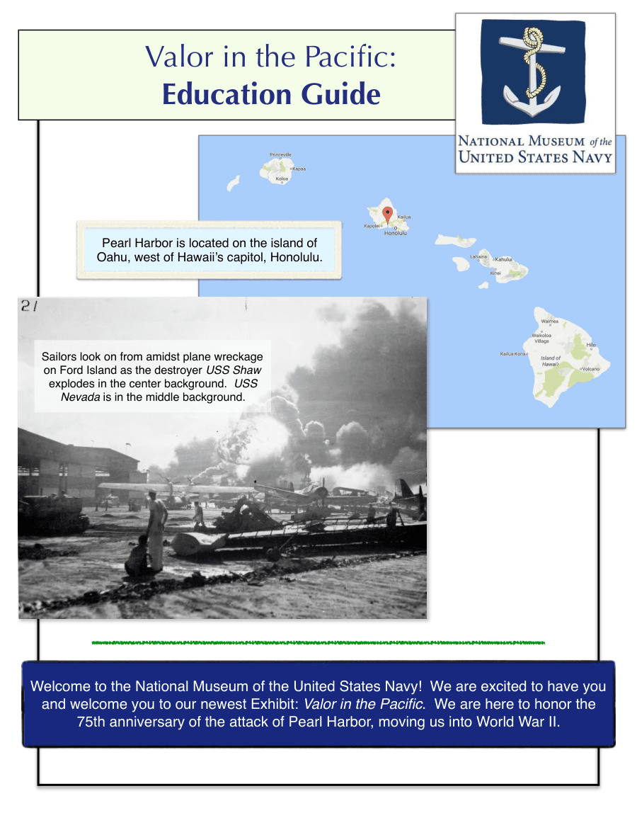 Copertina Valor in the Pacific: Education Guide