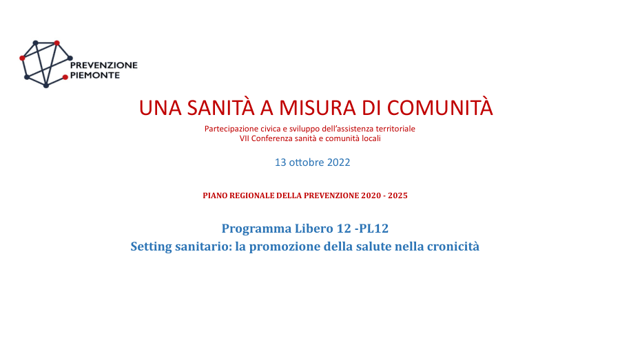 Piano Regionale della Prevenzione 2020-2025