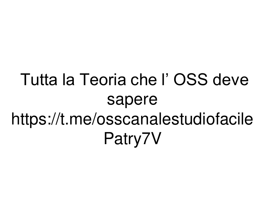 Principi di Igiene per OSS