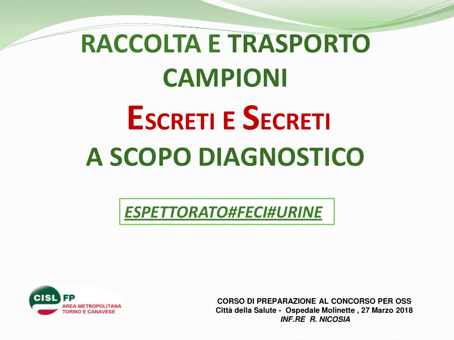 Raccolta e Trasporto Campioni per Diagnosi