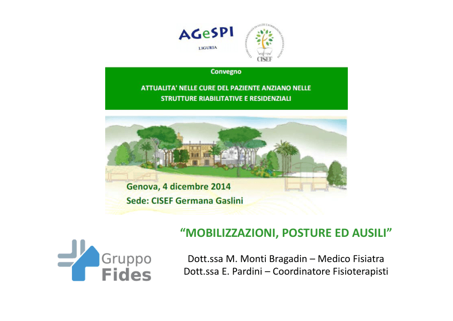 Mobilizzazioni, Posture ed Ausili