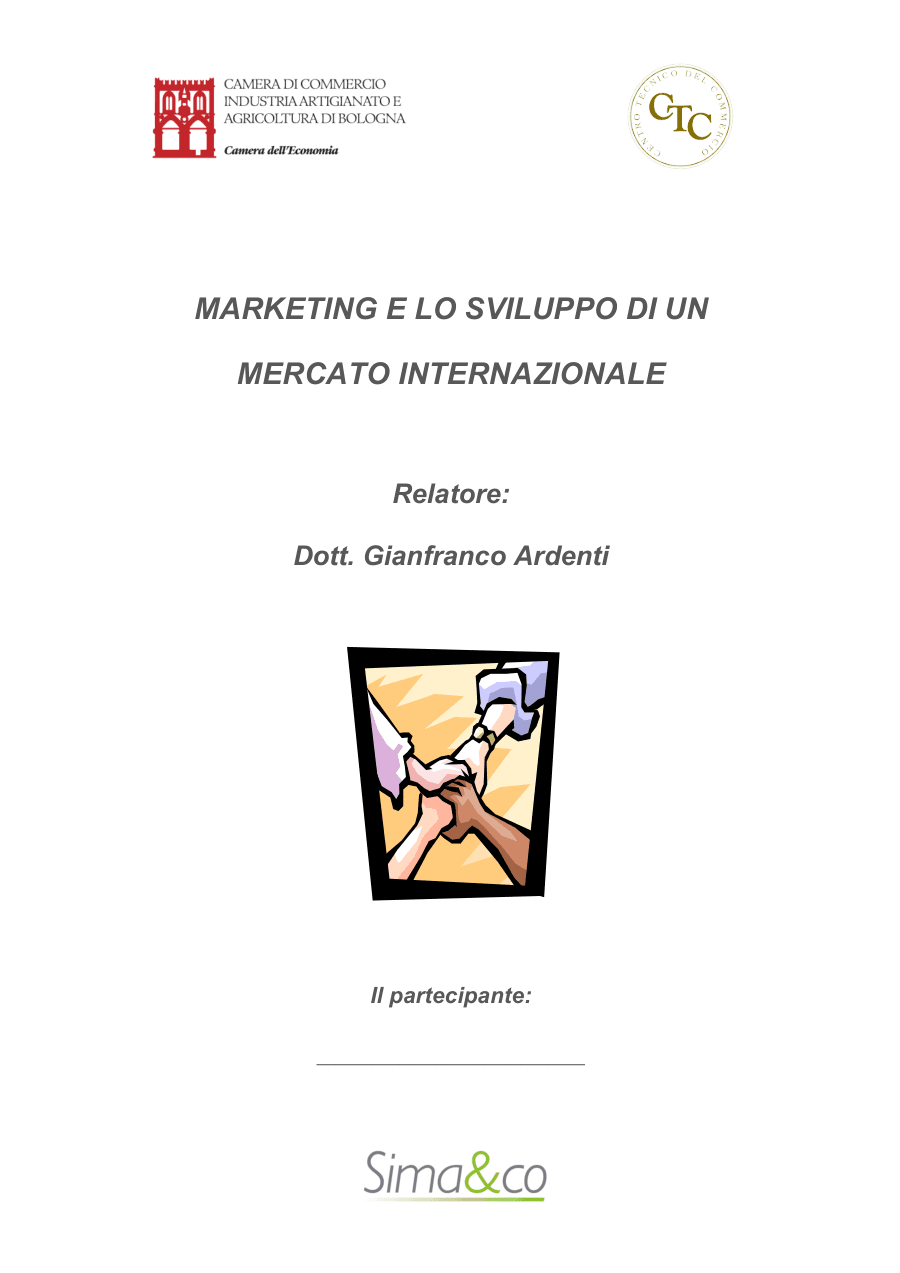 Marketing e Sviluppo di un Mercato Internazionale
