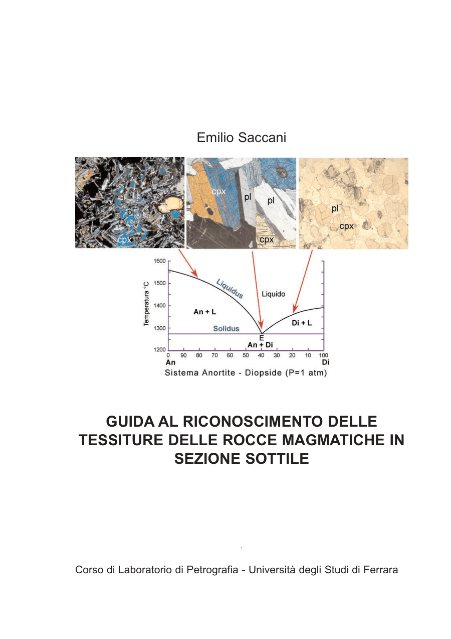 Guida al riconoscimento delle tessiture delle rocce magmatiche