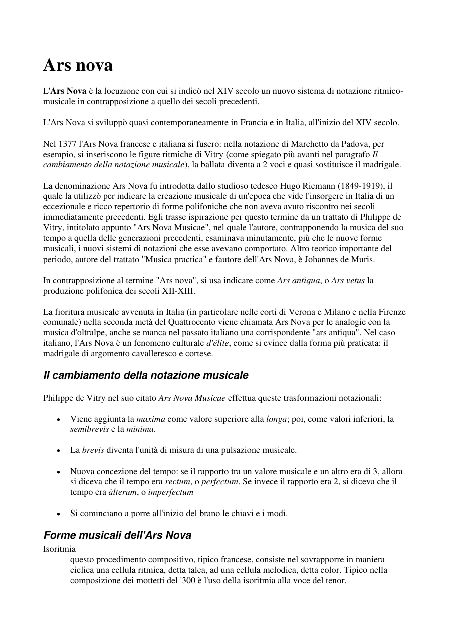 L'Ars Nova: Notazione e Composizioni Musicali del XIV Secolo
