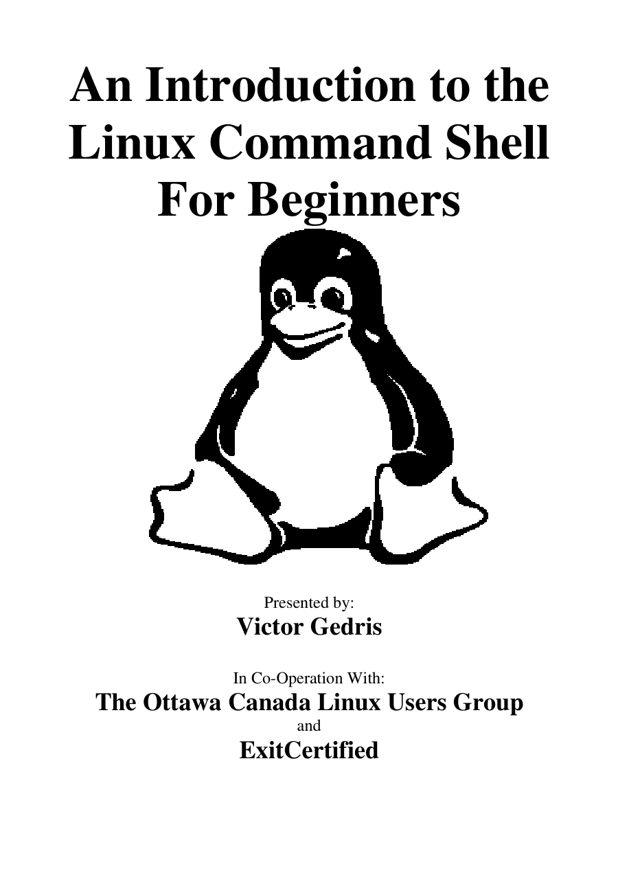 Copertina An Introduction to the Linux Command Shell