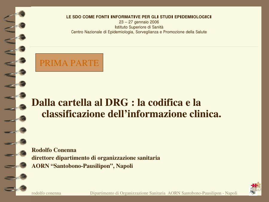 SDO e Codifica Clinica: Fonti Informative