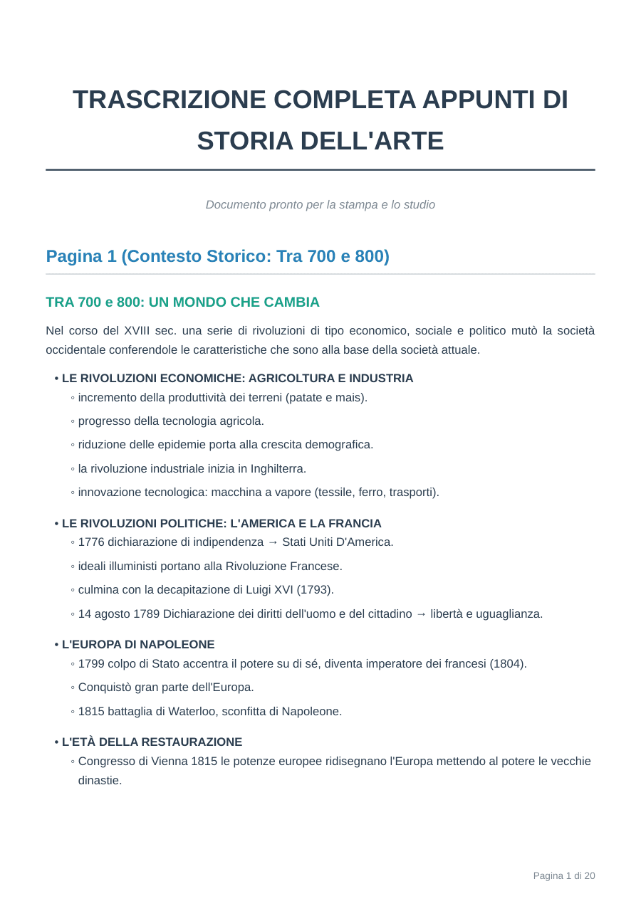 Neoclassicismo e Romanticismo