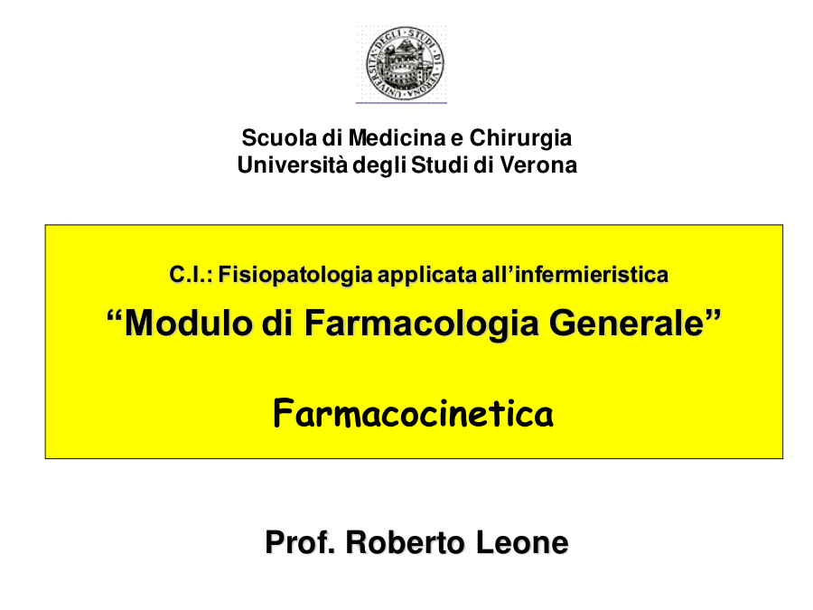 Principali Vie di Somministrazione dei Farmaci