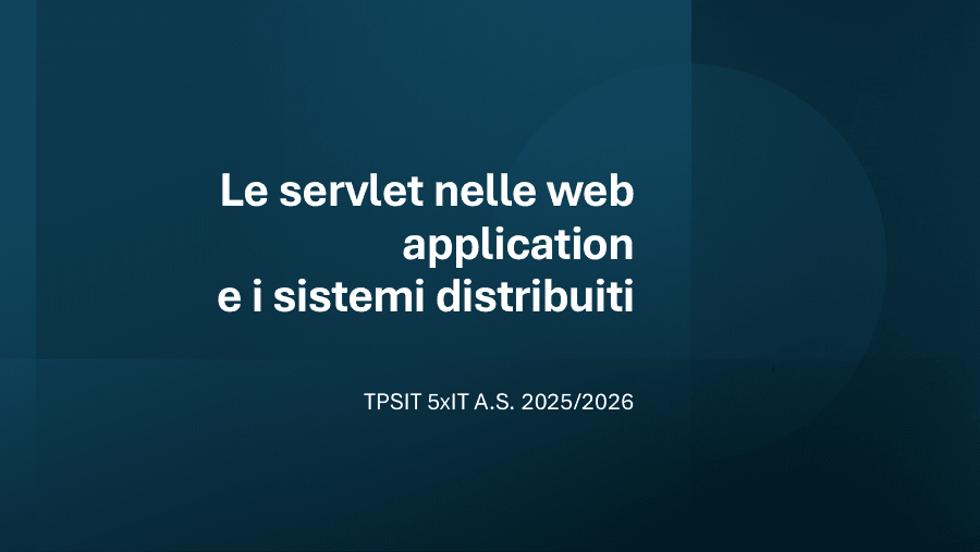Le servlet e i sistemi distribuiti