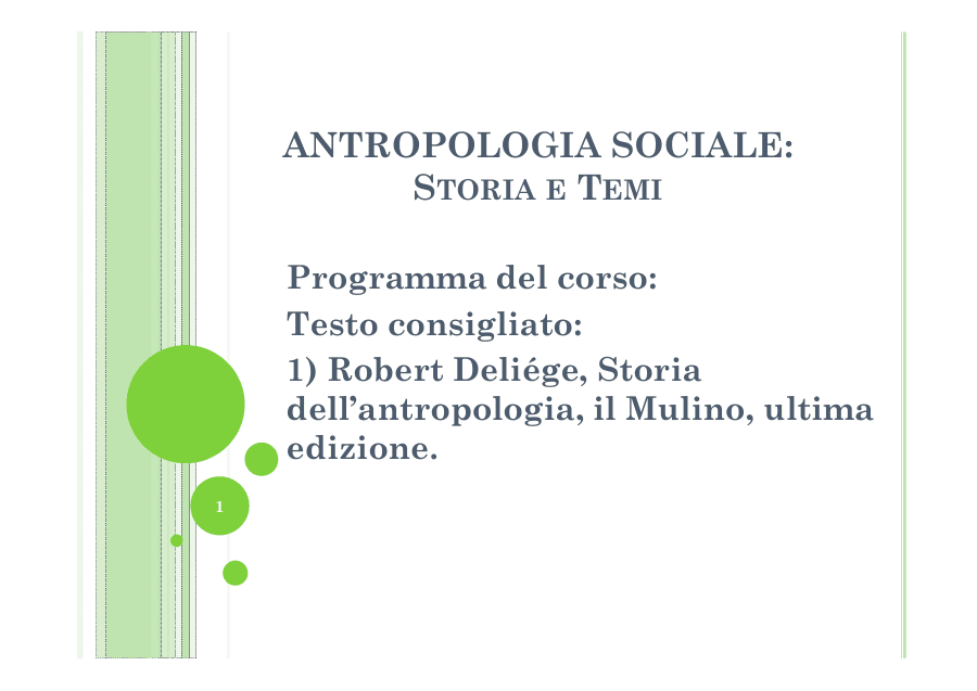 Introduzione all'Antropologia Sociale e Temi Principali