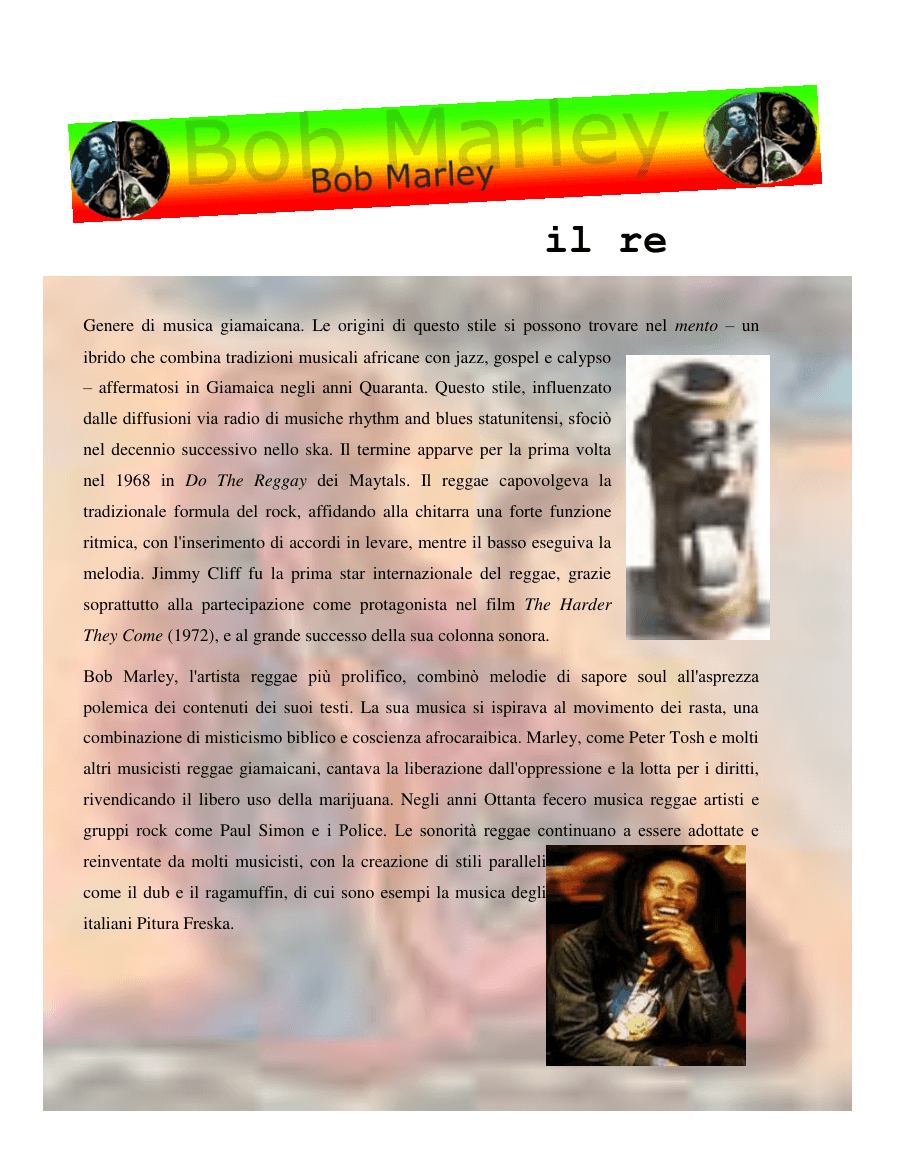 Bob Marley e le origini del reggae