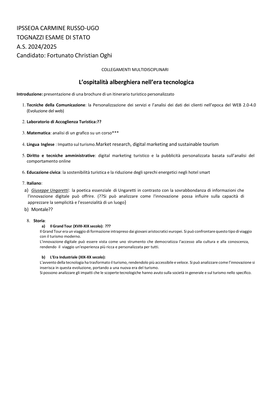 Collegamenti multidisciplinari sull'ospitalità alberghiera e tecnologia