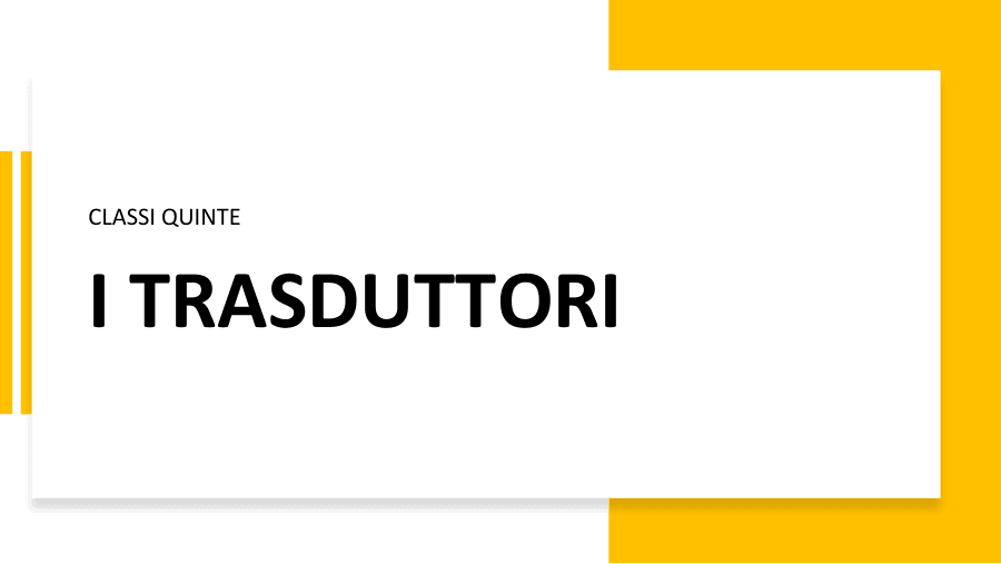 I trasduttori