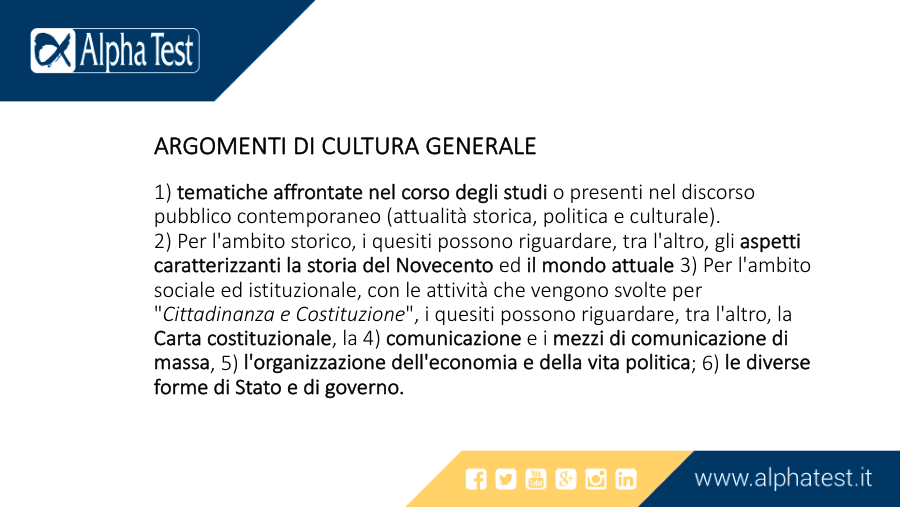 Tematiche di Cultura Generale: Storia, Politica e Società