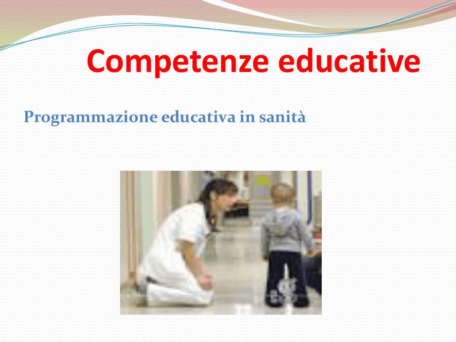 Competenze educative in sanità