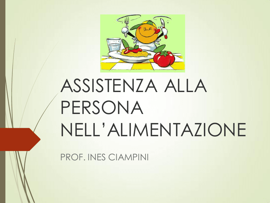 Assistenza alla Persona nell'Alimentazione