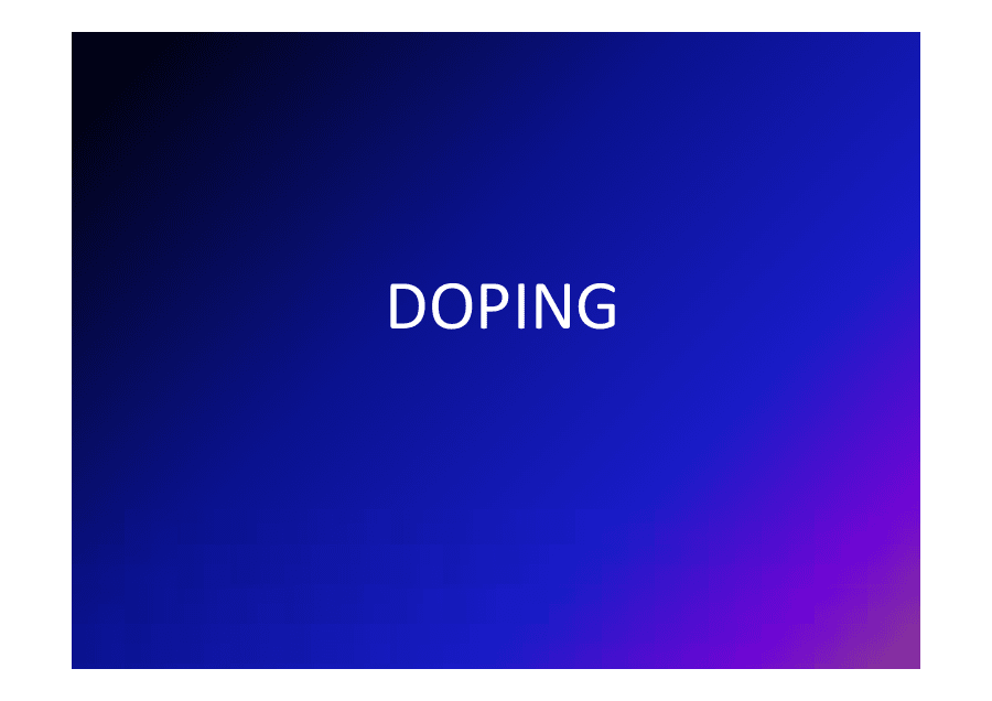 Definizione di Doping e sue implicazioni