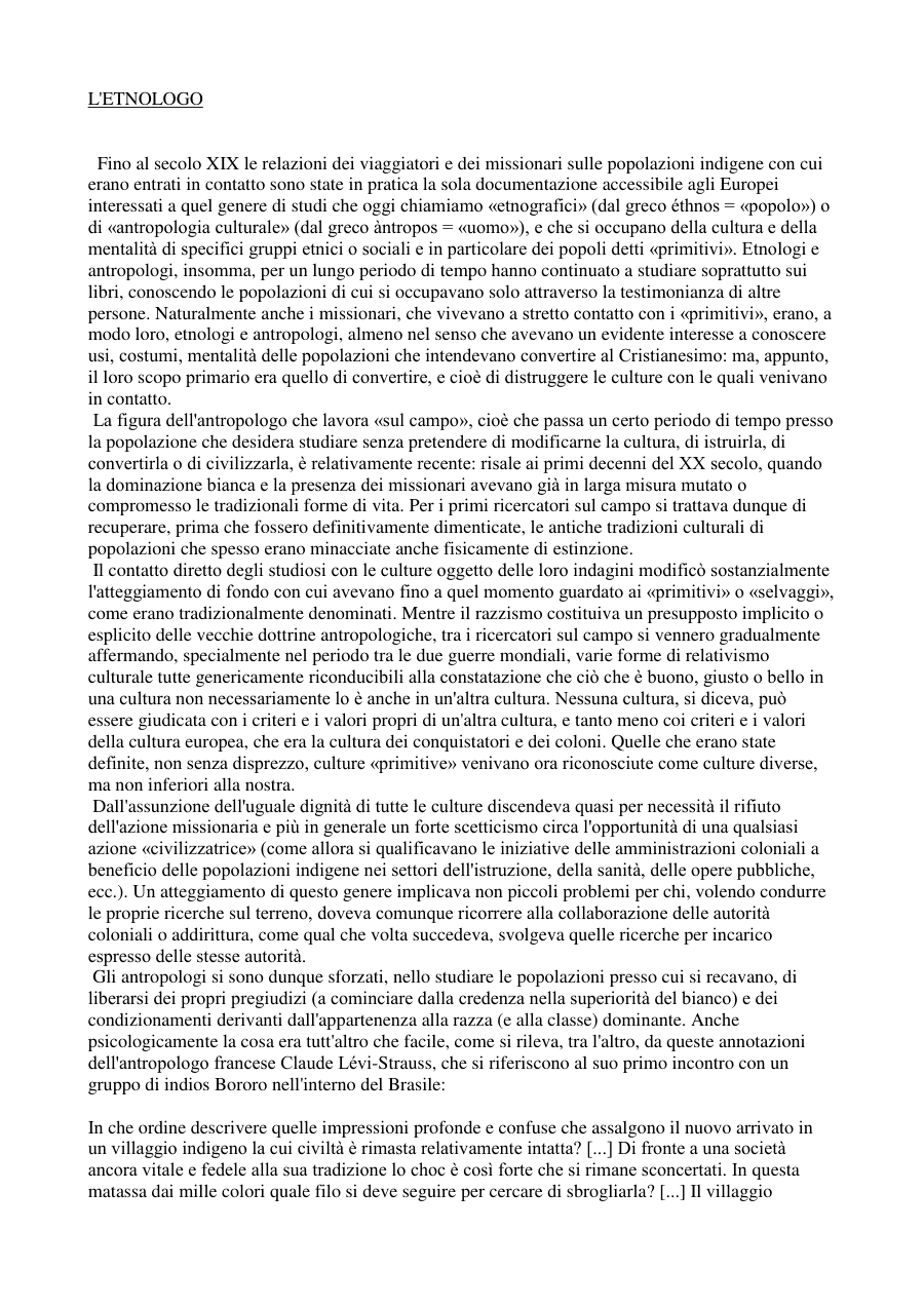 L'evoluzione dell'antropologia e il relativismo culturale