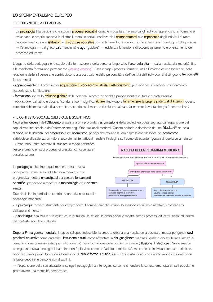 Sperimentazione e sviluppo educativo