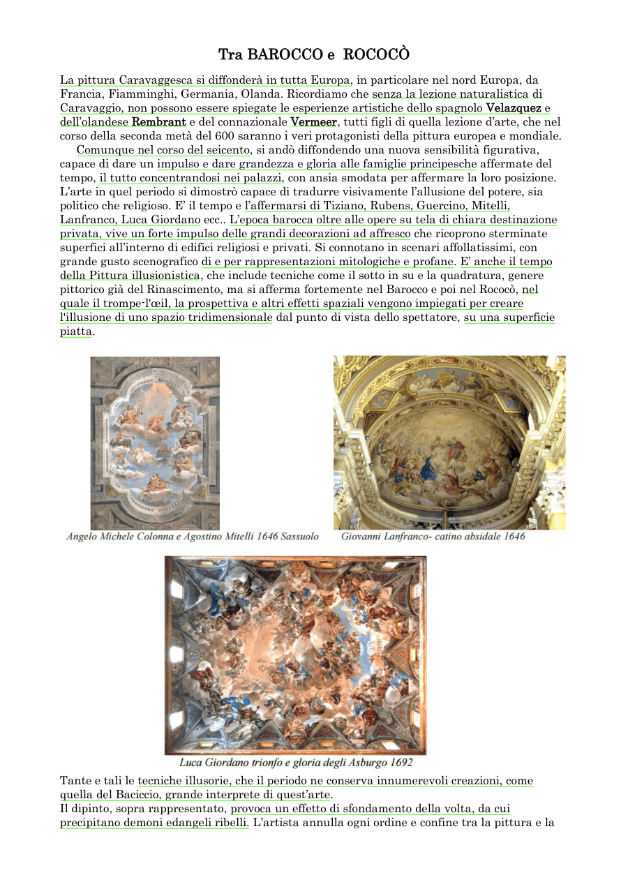 Tra Barocco e Rococò