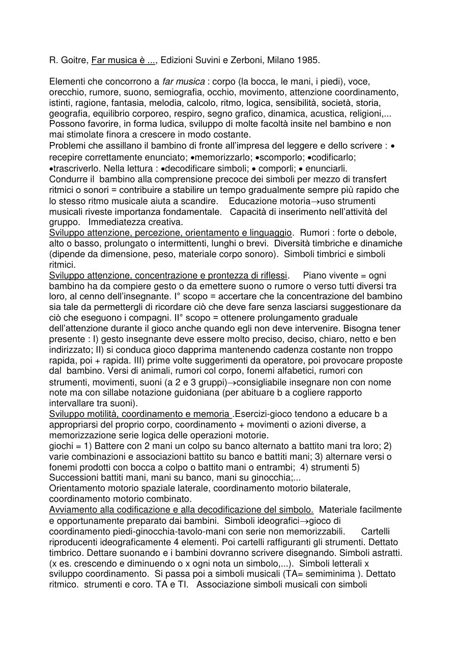Educazione musicale e sviluppo delle capacità infantili