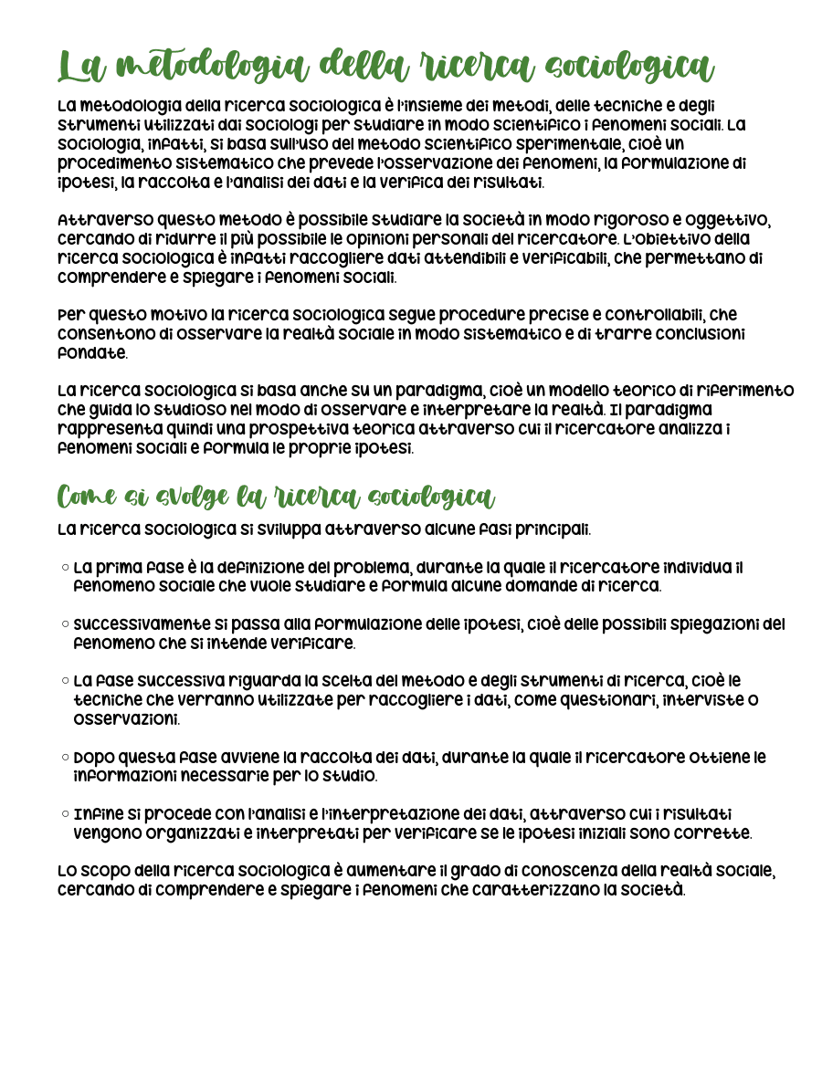 Metodologia della ricerca sociologica