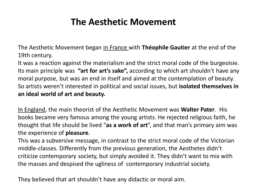 Copertina The Aesthetic Movement