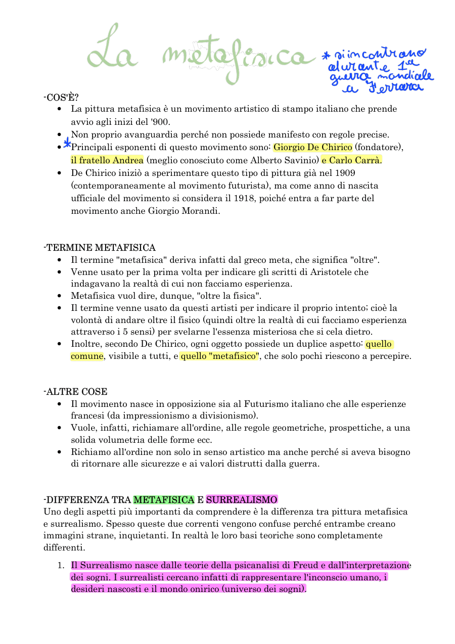 La Metafisica