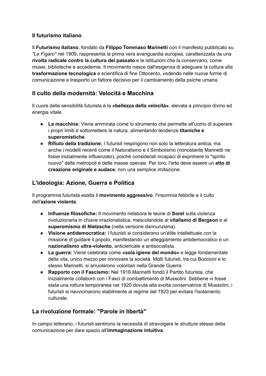 Copertina Il Futurismo italiano