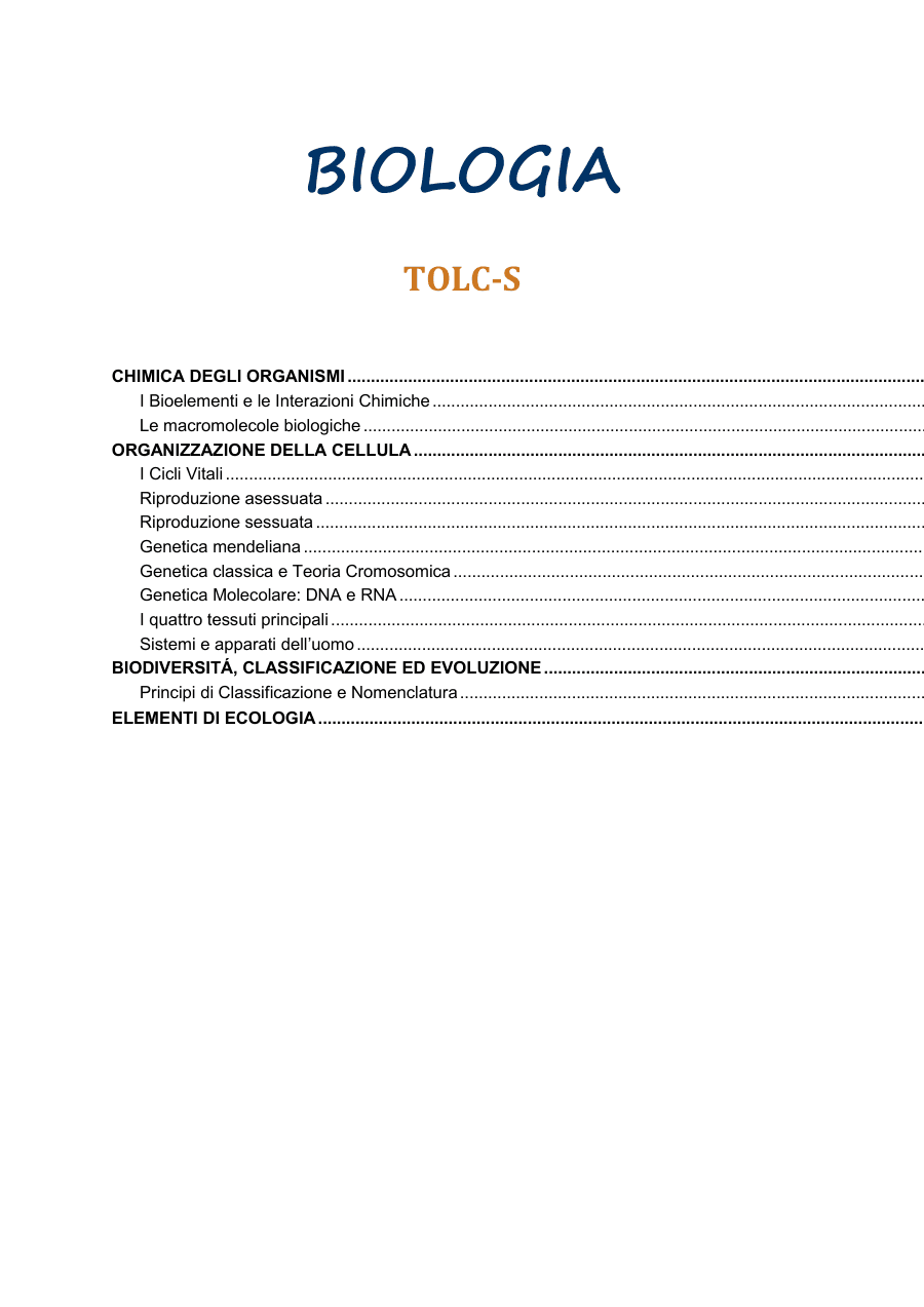 Copertina Biologia