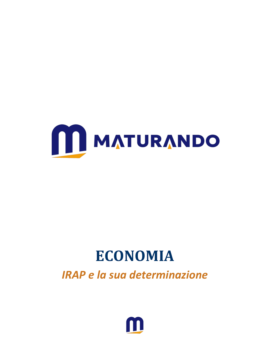 Copertina IRAP e la sua determinazione