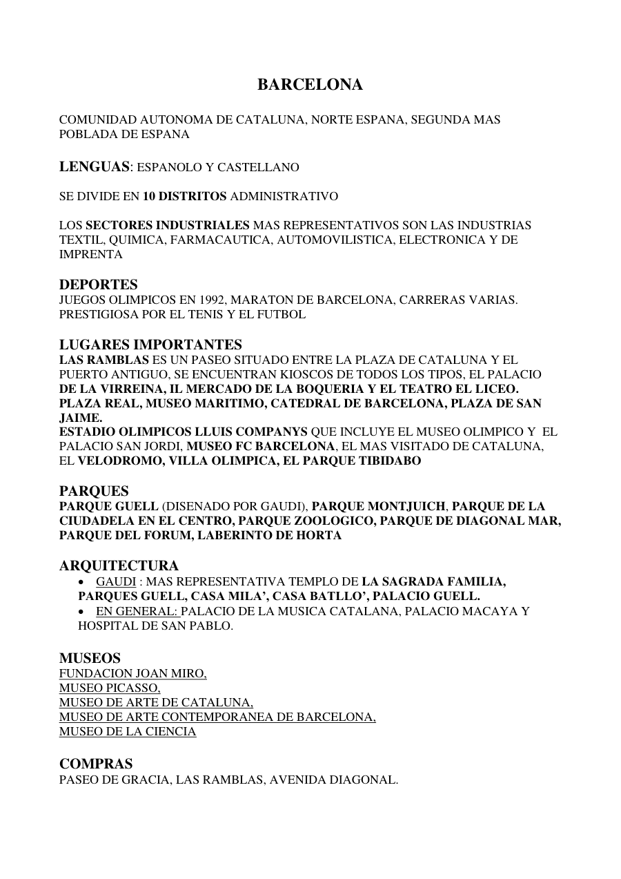 Barcelona y Madrid: Características y Atractivos