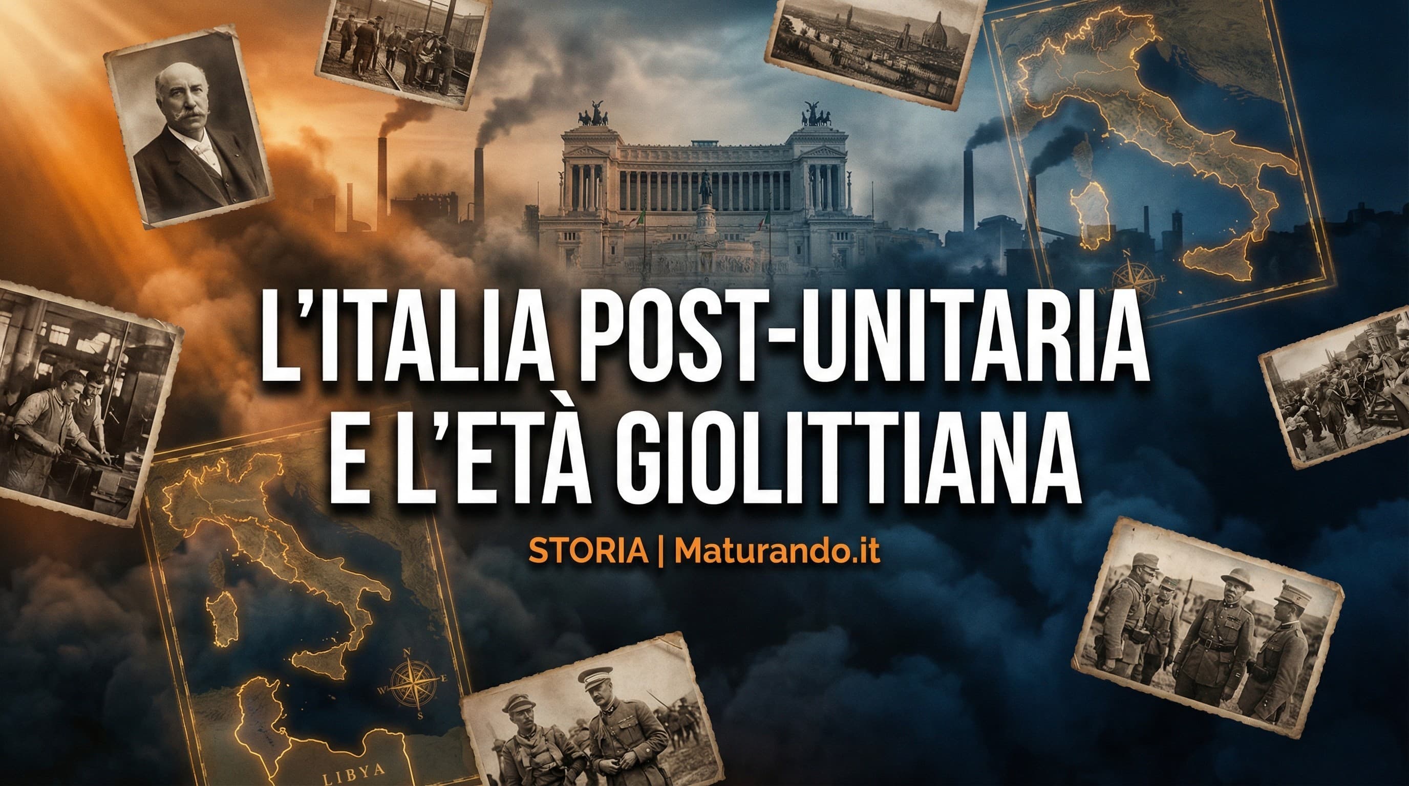 L'Italia post-unitaria e l'età giolittiana: riassunto completo per la maturità