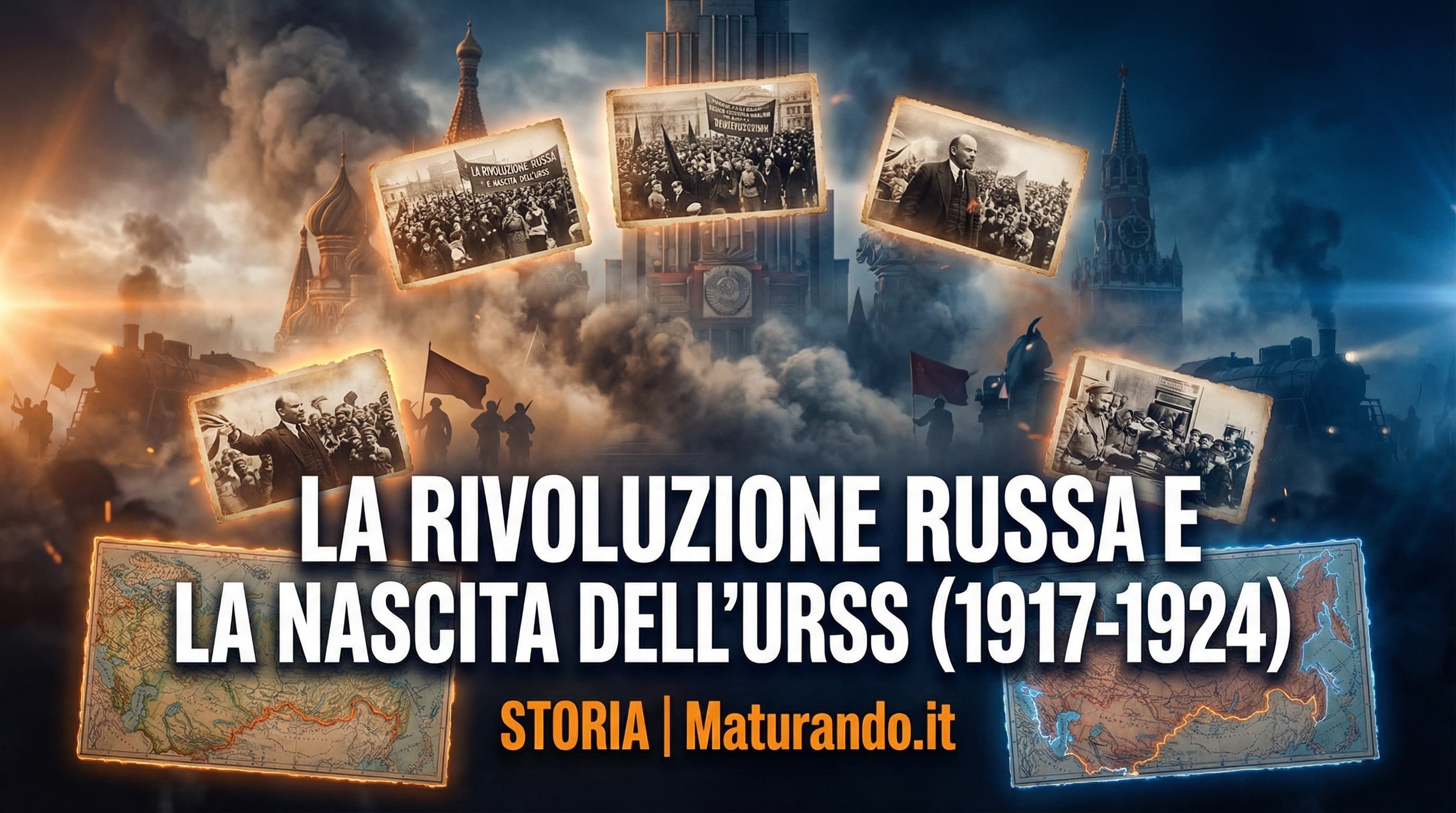 La Rivoluzione russa e la nascita dell'URSS (1917-1924): riassunto completo