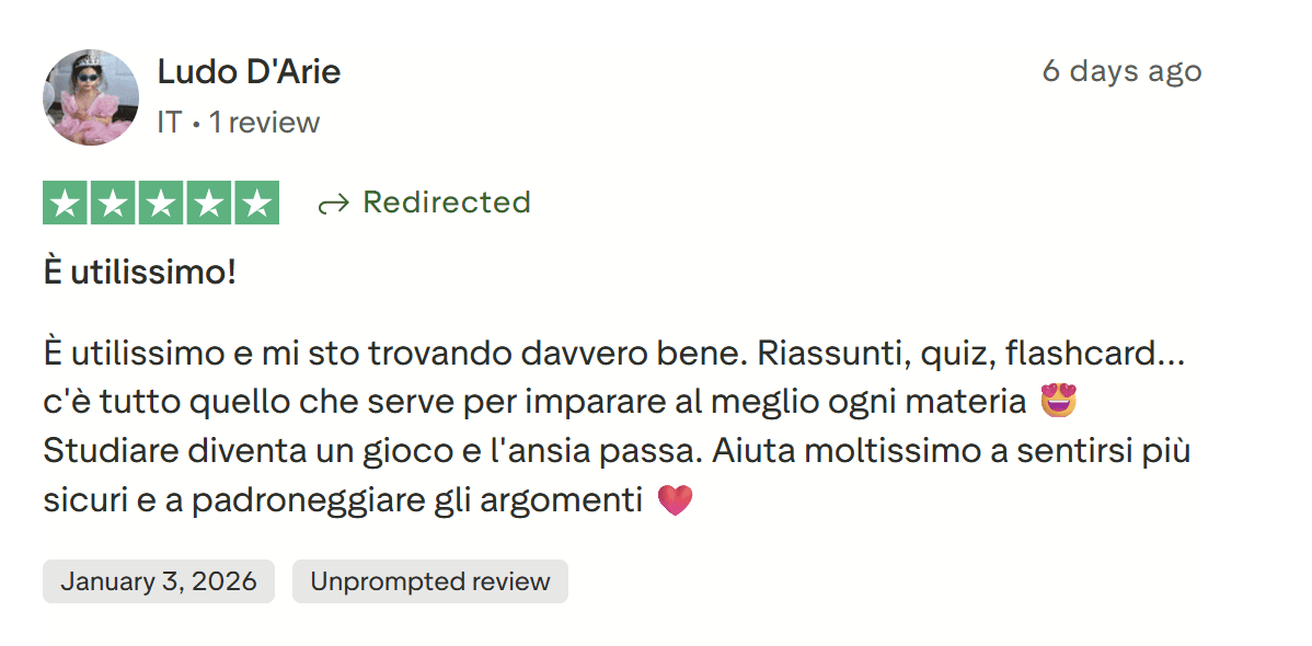 Recensione Trustpilot