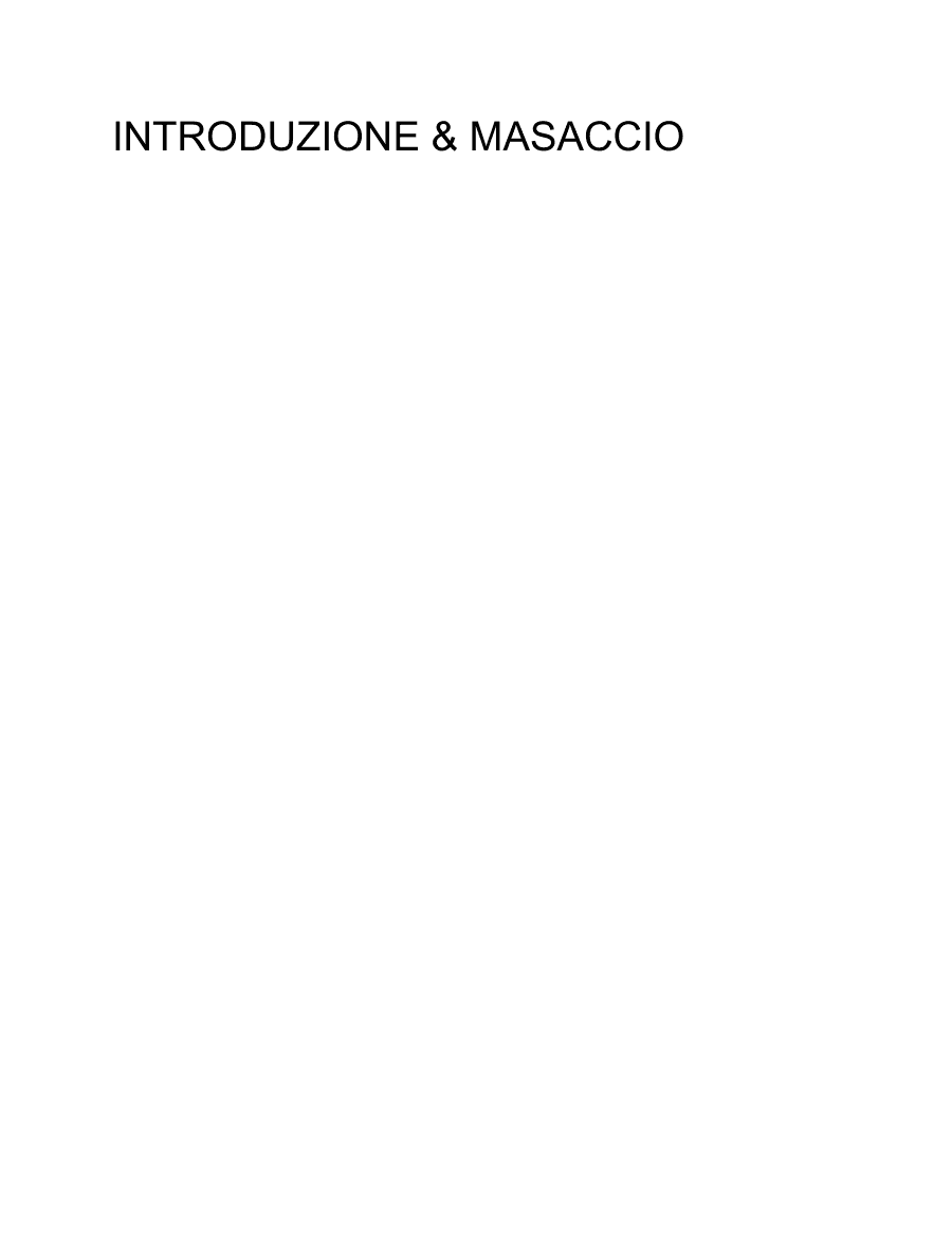 Copertina Il Primo Rinascimento e Masaccio