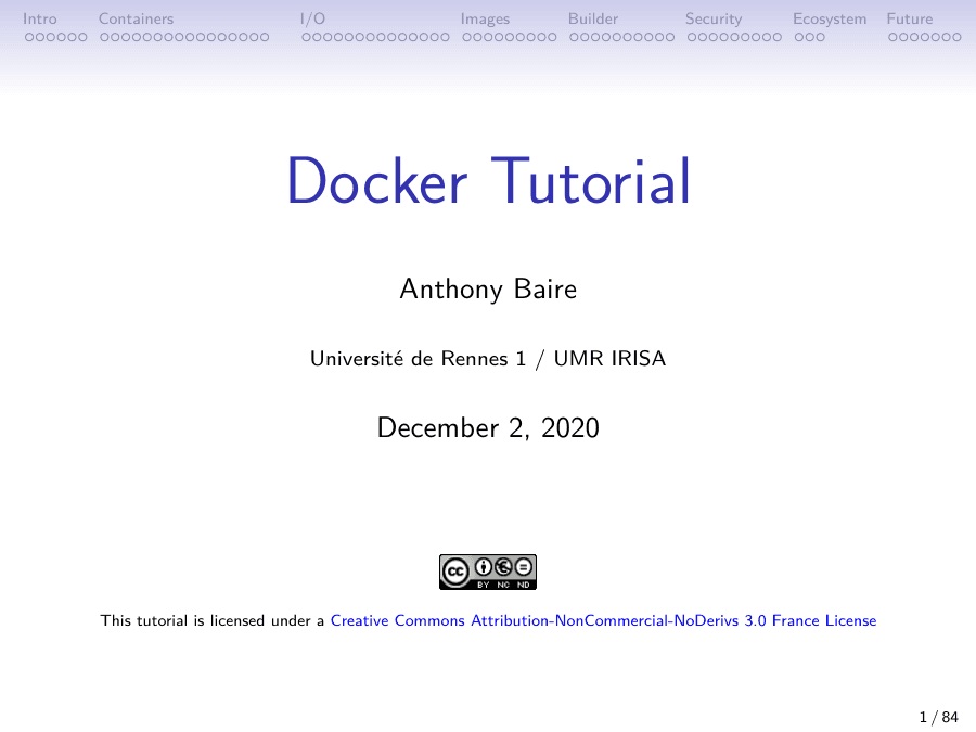 Copertina Docker Tutorial