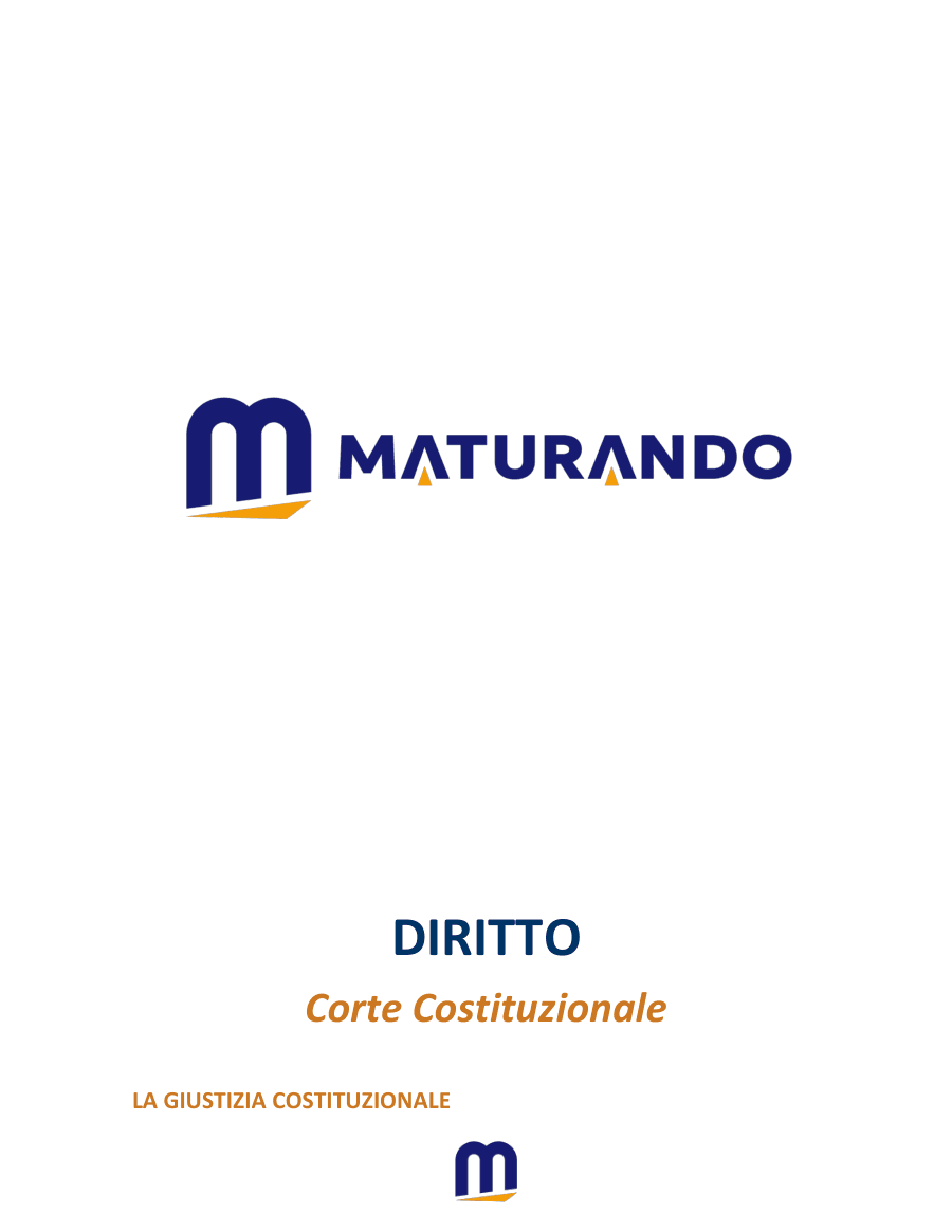 Copertina Corte Costituzionale e Giustizia
