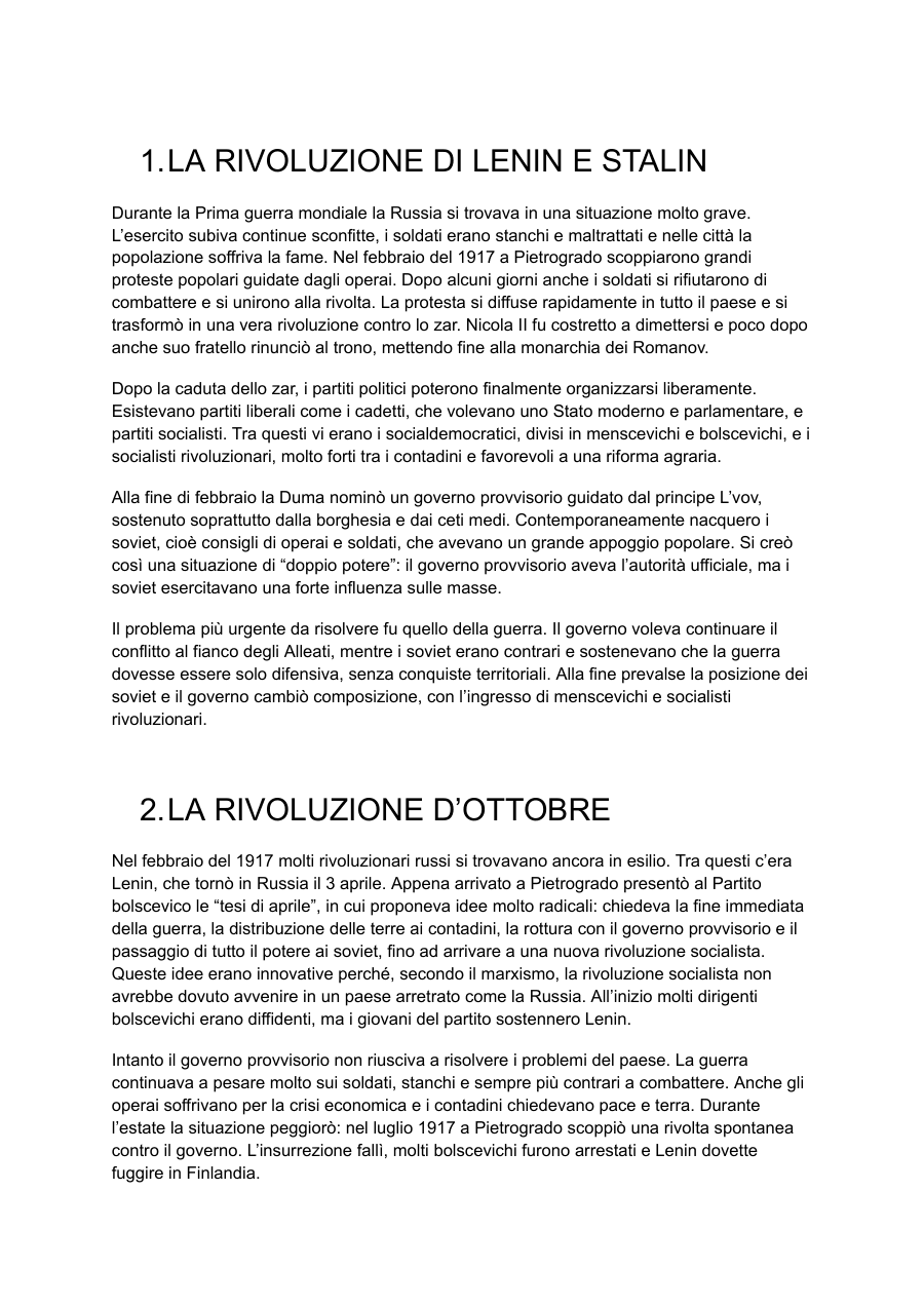 Copertina La rivoluzione russa di Lenin e Stalin
