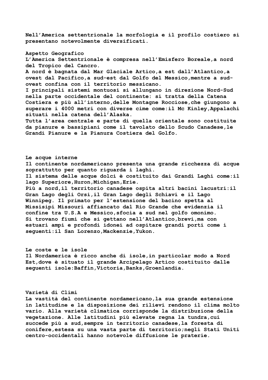 Copertina Morfologia e Climi dell'America Settentrionale