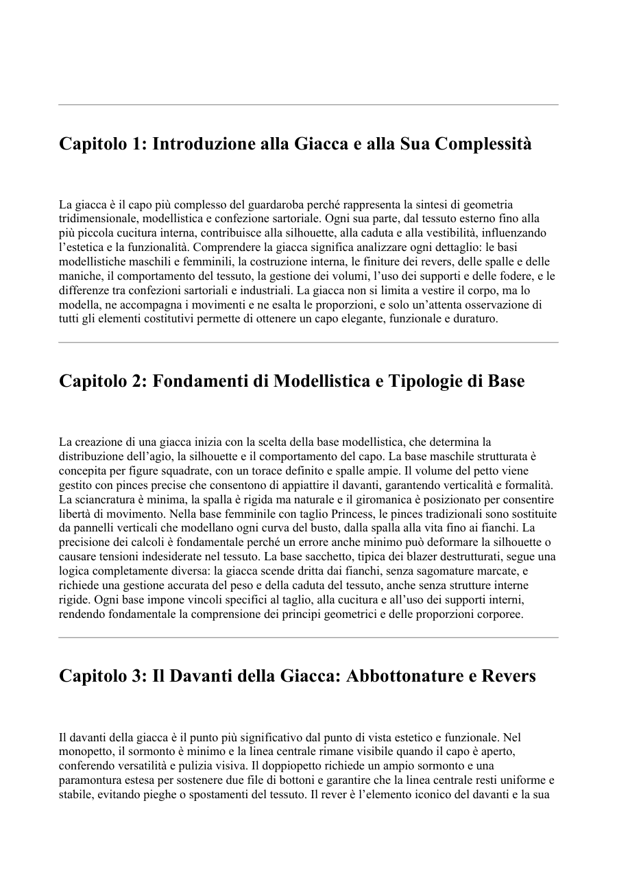 Copertina Progettazione della Giacca
