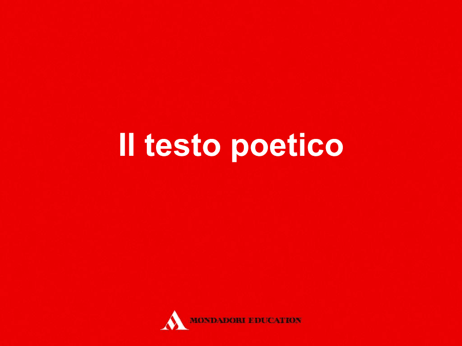 Copertina Caratteristiche del testo poetico