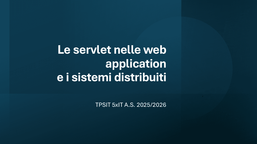 Copertina Le servlet e i sistemi distribuiti