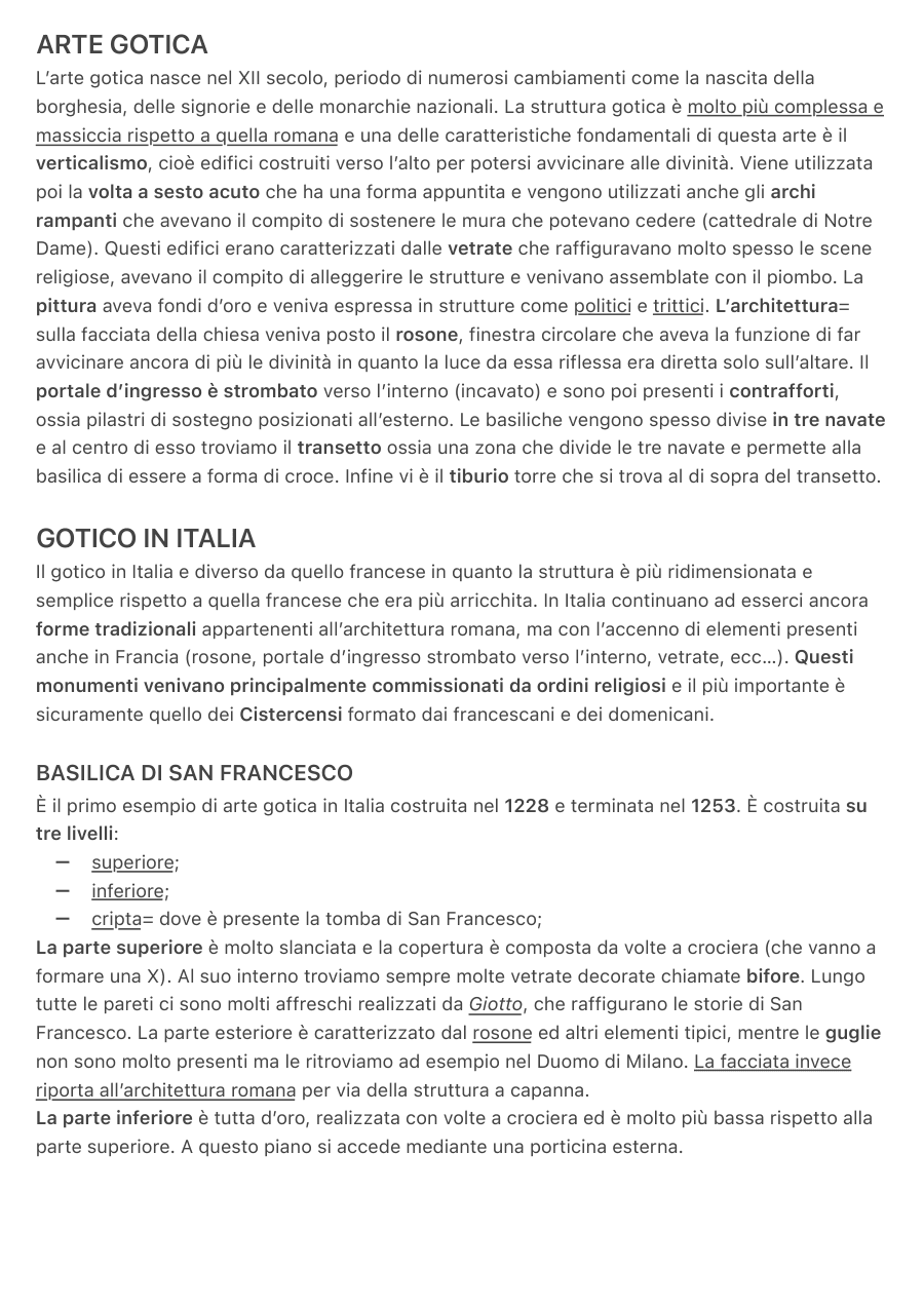 Copertina Introduzione all'Arte Gotica e i suoi principali esponenti